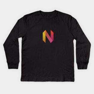 Neovim Text Editor Logo - Fire Version Kids Long Sleeve T-Shirt